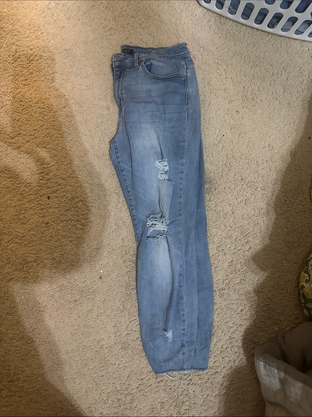 Judy Blue Light Blue Distressed Skinny Jeans
